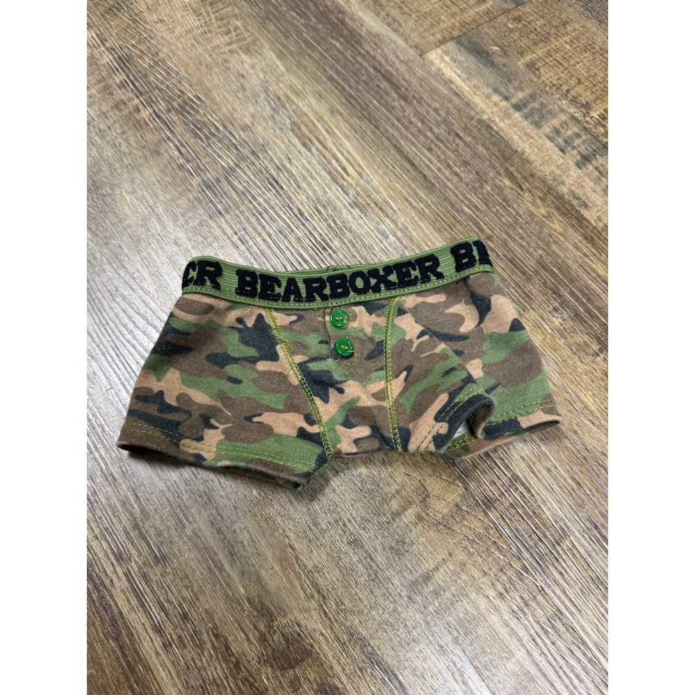 Build-A-Bear Workshop Camouflage Bearboxer Briefs Plush Accessory Green Camo